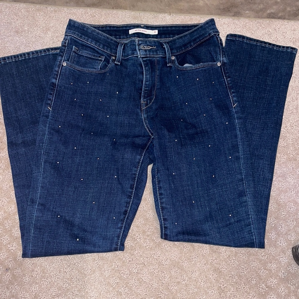 Levi Strauss & Co. Sz.6 mid rise skinny studded